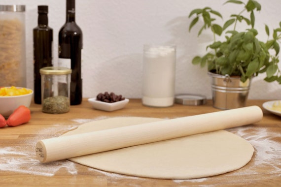 Nudelholz Profi-rolle Ahorn Länge 60cm, ø 42mm | Im Schwarzwald Gefertigt | Teigrolle Holz Ahorn Backen Pizza Pasta Strudel Fladenbrot