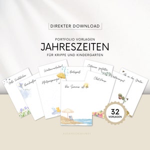 Szablony portfolio - pory roku, 32 sztuki, portfolio, żłobek, przedszkole, przedszkole, pracownicy socjalni, pedagodzy, bezpośrednie pobieranie