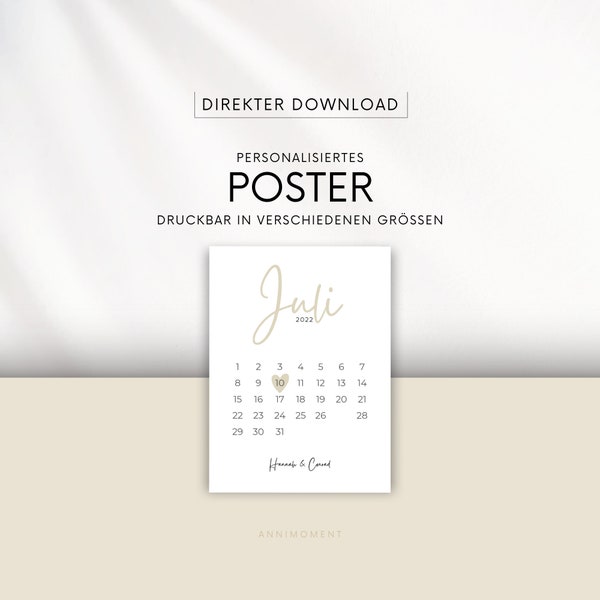 Personalized Poster | anniversary | Valentine's Day | Image | Gift | Gift of love - Digital download in 24 hours at the latest