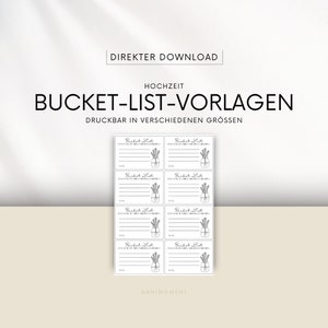 Bucket-List-Vorlage für Hochzeit | Hochzeitsaktivität | Was sollen wir unbedingt erleben? | To Do List Ehepaar | direkter Download