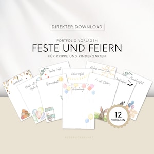 Puede incluir: Doce plantillas de cartera imprimibles para celebraciones de jardín de infantes y guardería. Las plantillas presentan ilustraciones de acuarela de varias fiestas y eventos, incluyendo Halloween, Pascua, Navidad y verano.