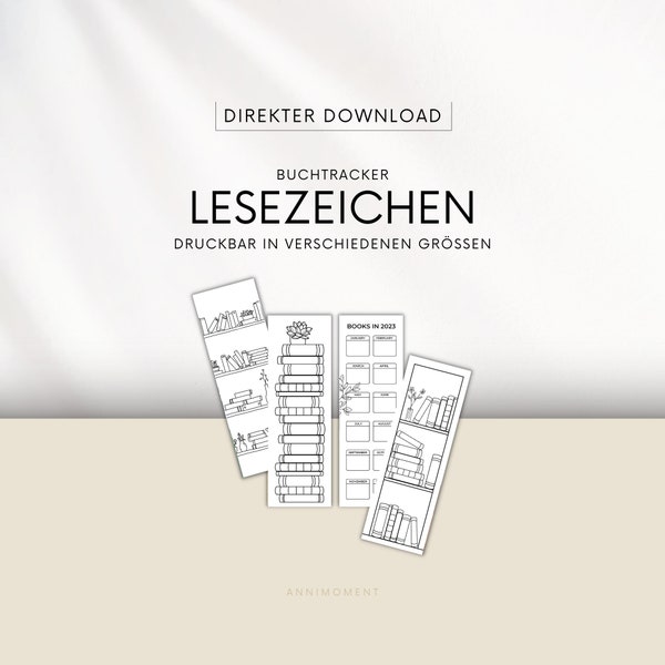 druckbare Lesezeichen | Buchtracker | Bücherregal | Lesezeichenset | für Buchliebhaber | Digitaler Download