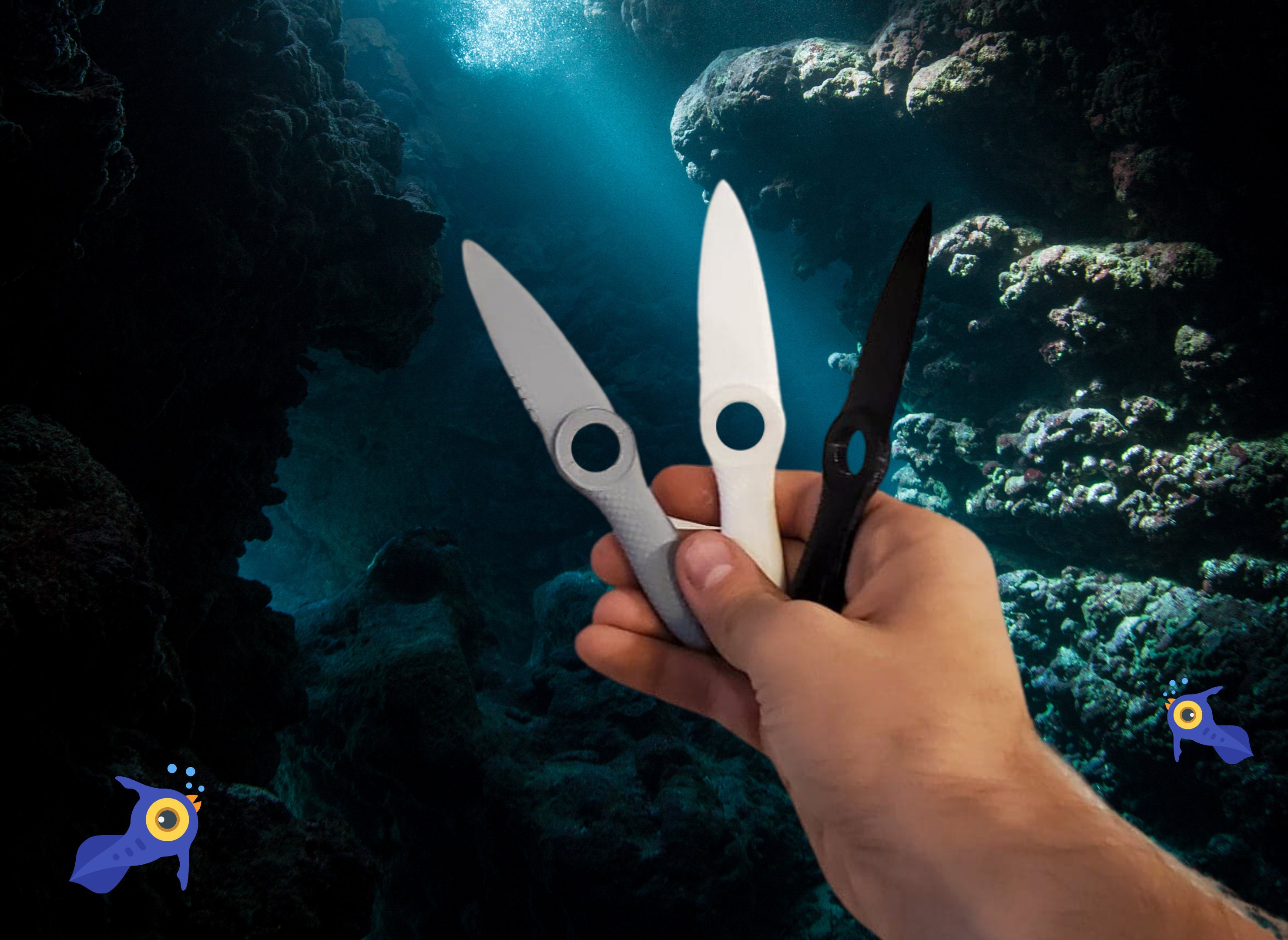 Mini Subnautica Dive Knives Set 3D Print Survival Knife Etsy Australia