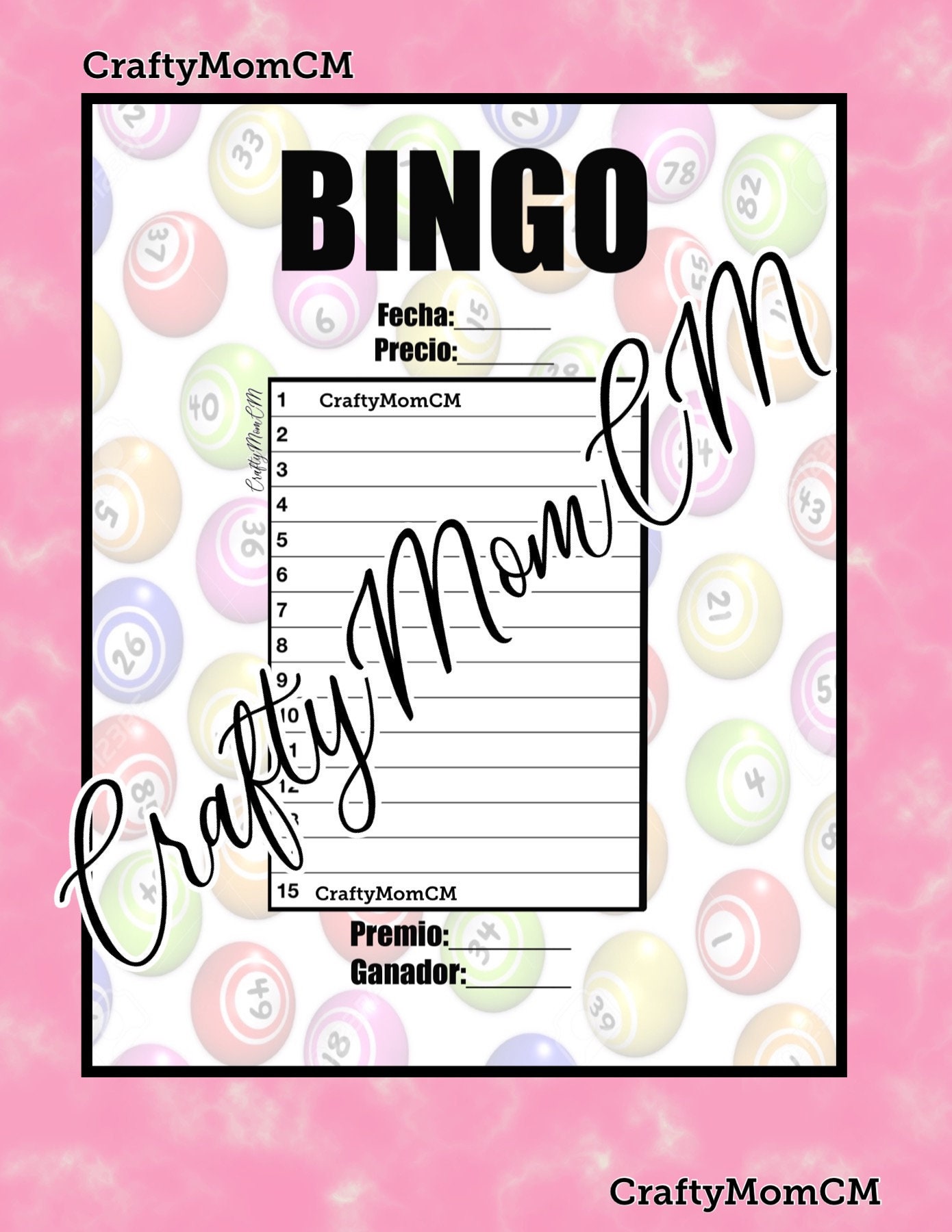 Bingo Only One Set in Spanish Printable Sheet. - Etsy