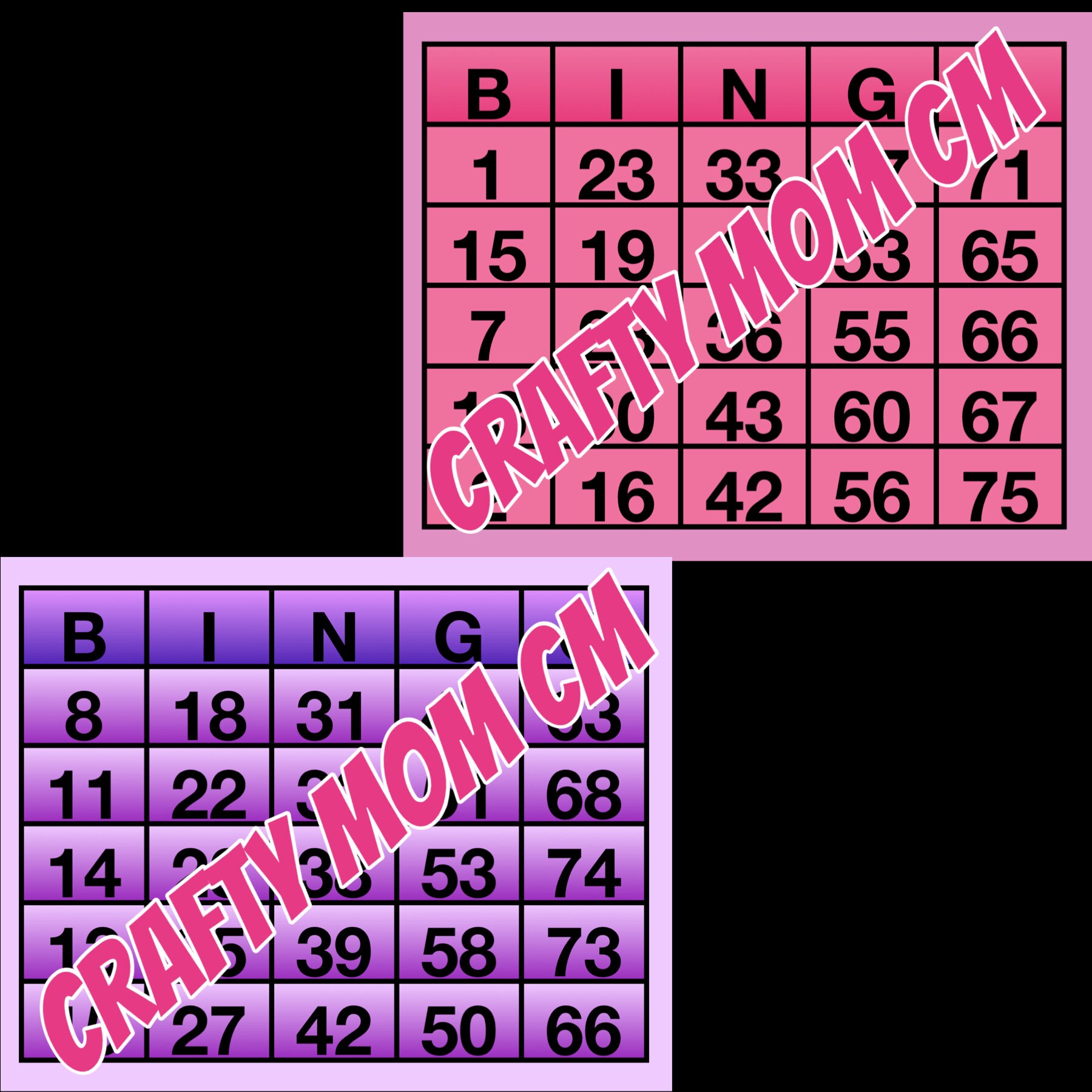 Set of 2 Bingo Boards Etsy