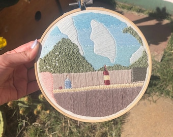 Patio Scene Embroidery 6 Inch Hoop