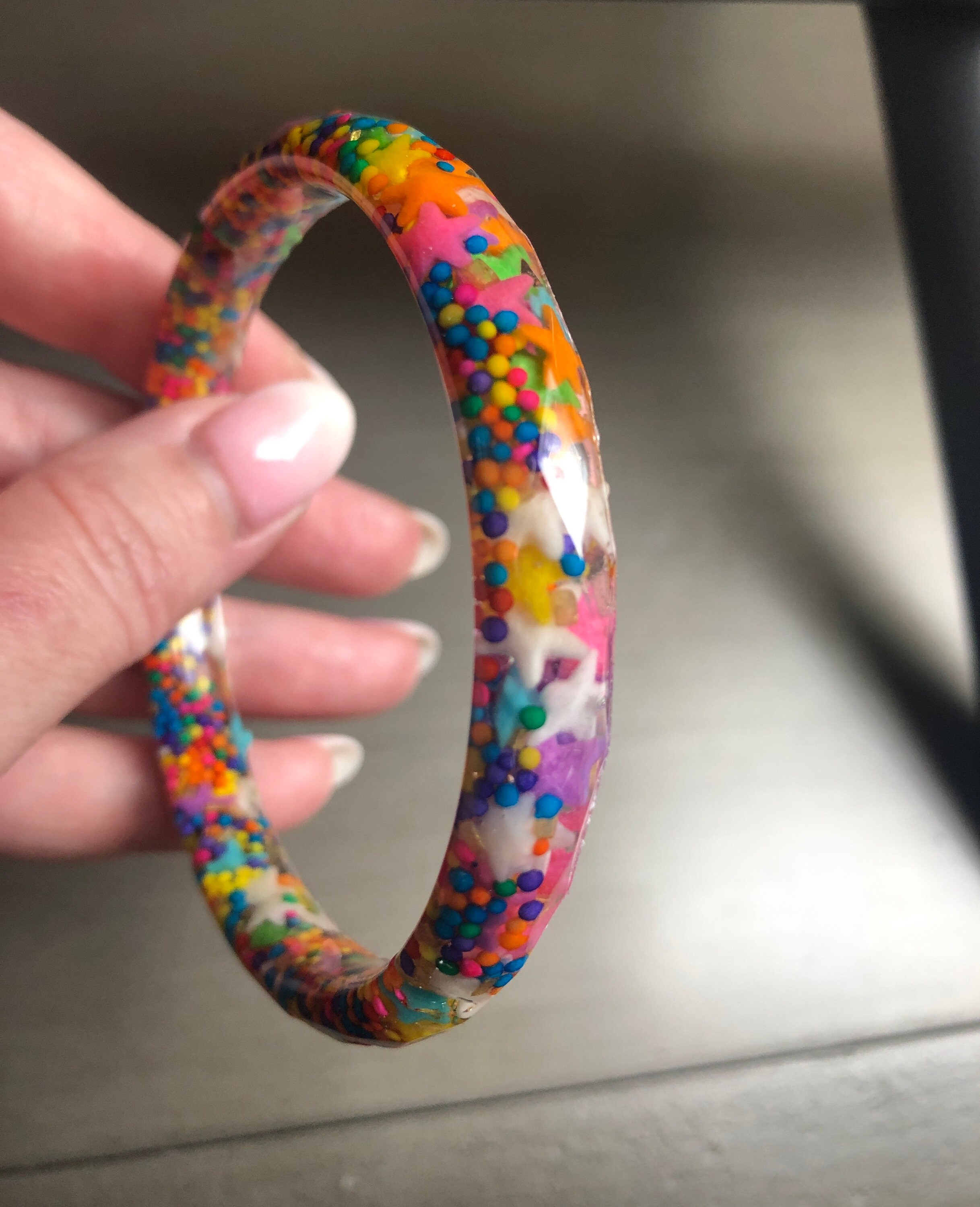 Handmade Resin Epoxy Rainbow Sprinkles Nonpareils Sugar Etsy