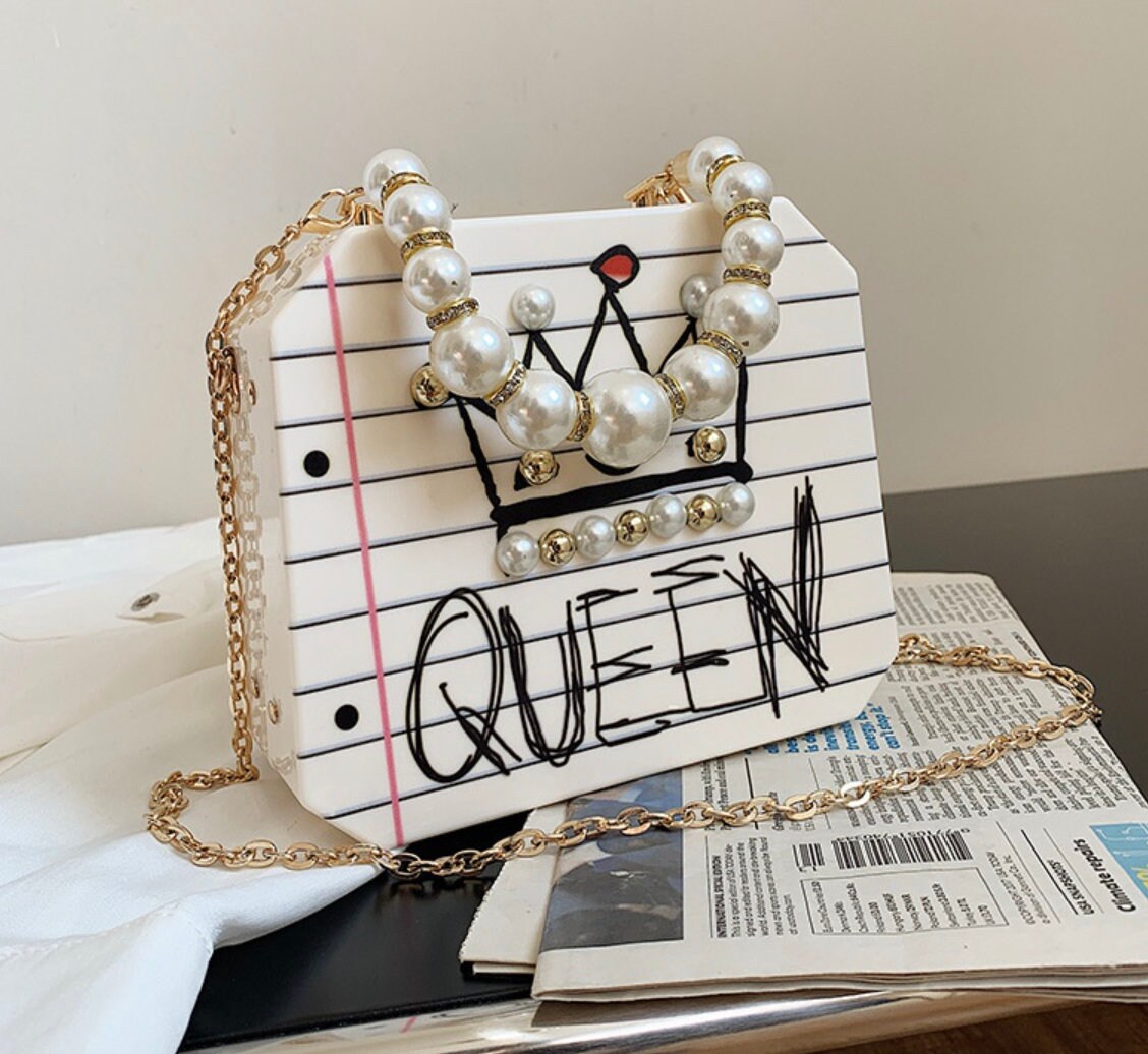 Queen Bags / clutch / purse / colourful bags / queen logo Etsy