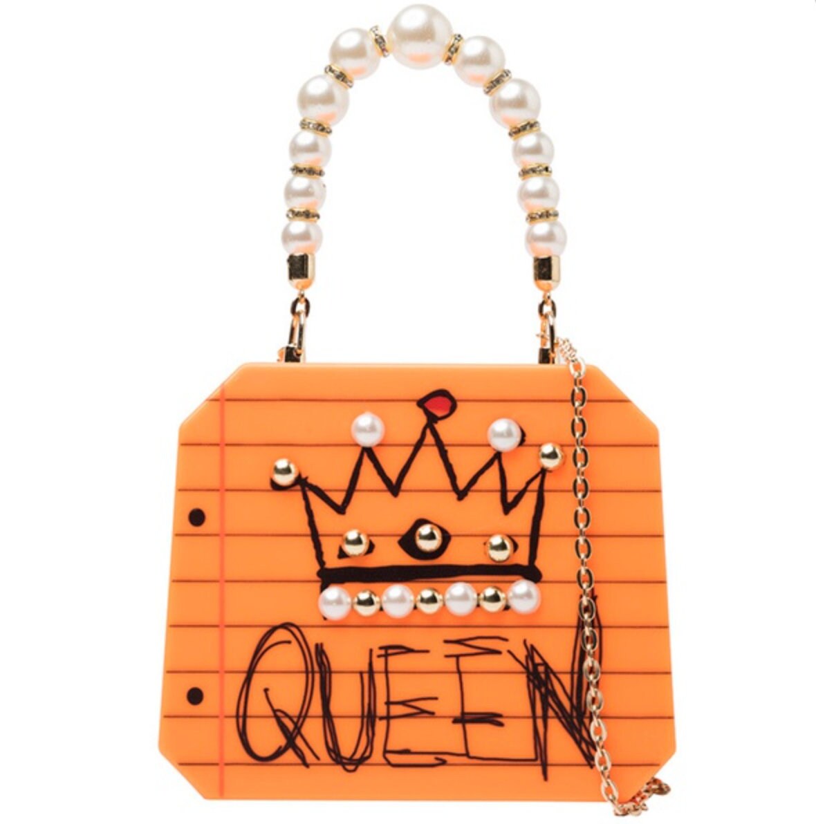 Queen Bags / clutch / purse / colourful bags / queen logo Etsy