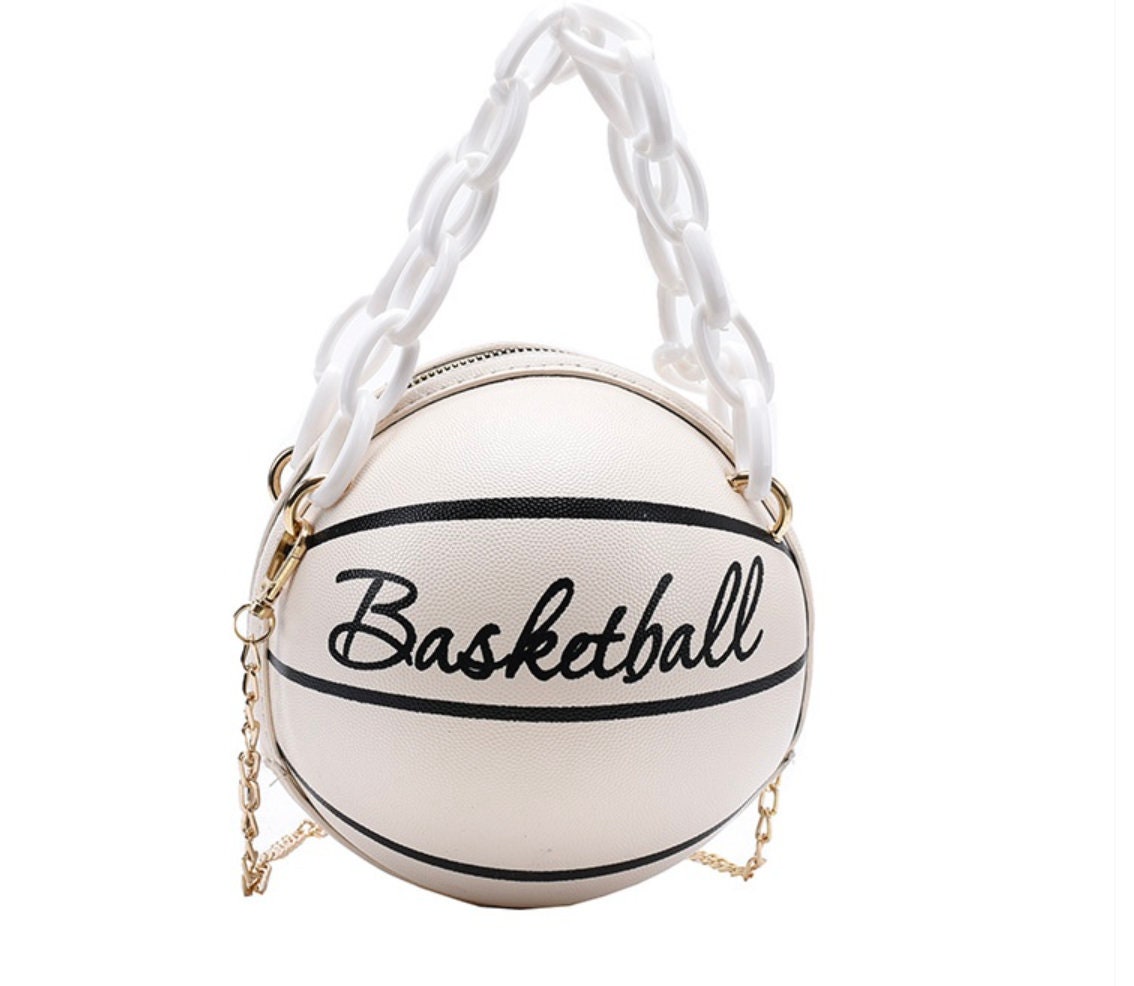 Basketball handbag /pink basketball bag / white basketball Etsy