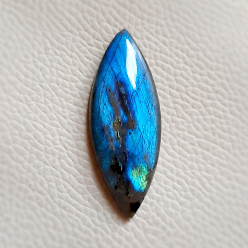47\u00d718\u00d76 Most Gorgeous Blue Fire Labradorite Gemstone Marquise Shape 38.00 Cts Hand Polish Best For Loose Cabochon Wire Wrap jewellery