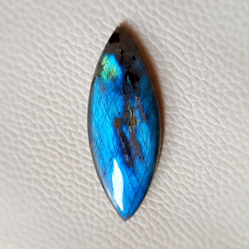 47\u00d718\u00d76 Most Gorgeous Blue Fire Labradorite Gemstone Marquise Shape 38.00 Cts Hand Polish Best For Loose Cabochon Wire Wrap jewellery