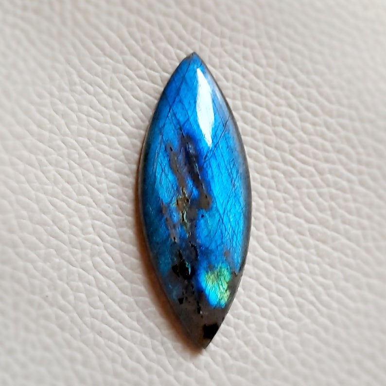 47\u00d718\u00d76 Most Gorgeous Blue Fire Labradorite Gemstone Marquise Shape 38.00 Cts Hand Polish Best For Loose Cabochon Wire Wrap jewellery