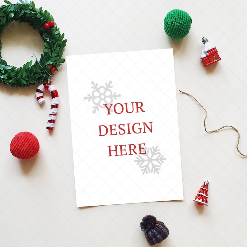 Christmas Poster Mockup Holiday Mockup Christmas Frame