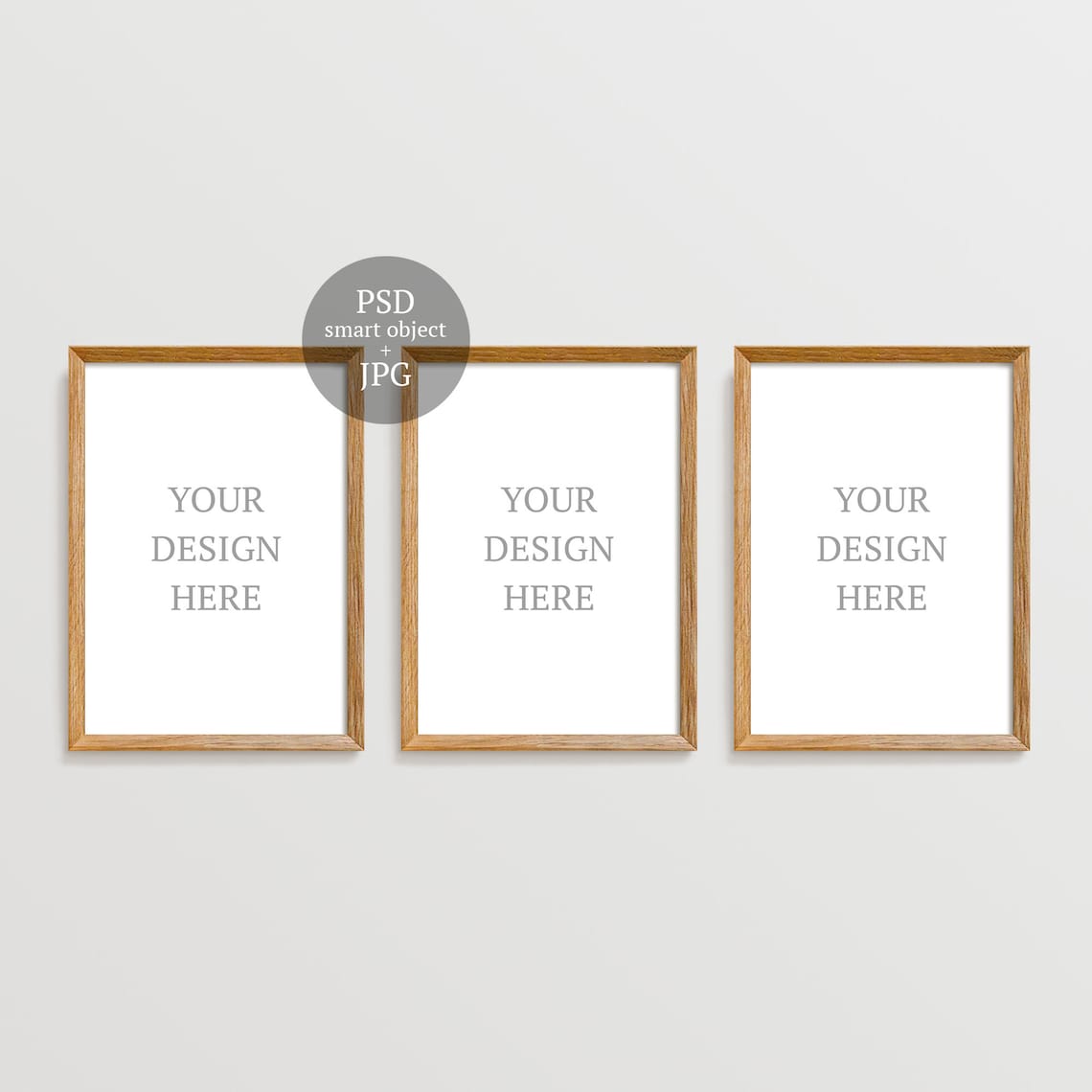 Set Of 3 Frames A4 A3 Set of 3 Digital Wood Frame Mock up Etsy