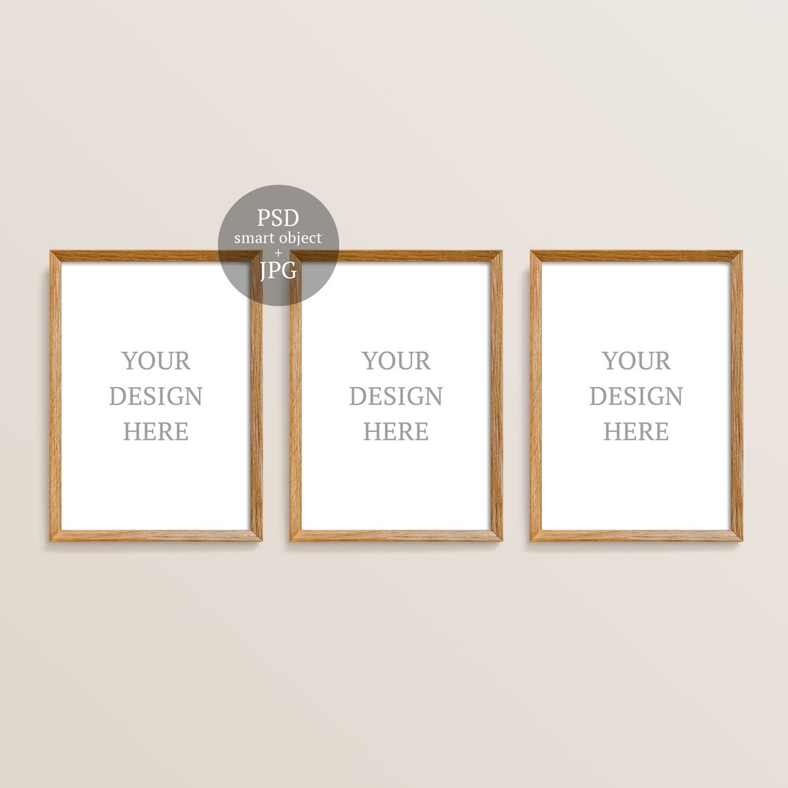 Set of 3 Frames A4 A3 Set of 3 Digital Wood Frame Mock Up Etsy