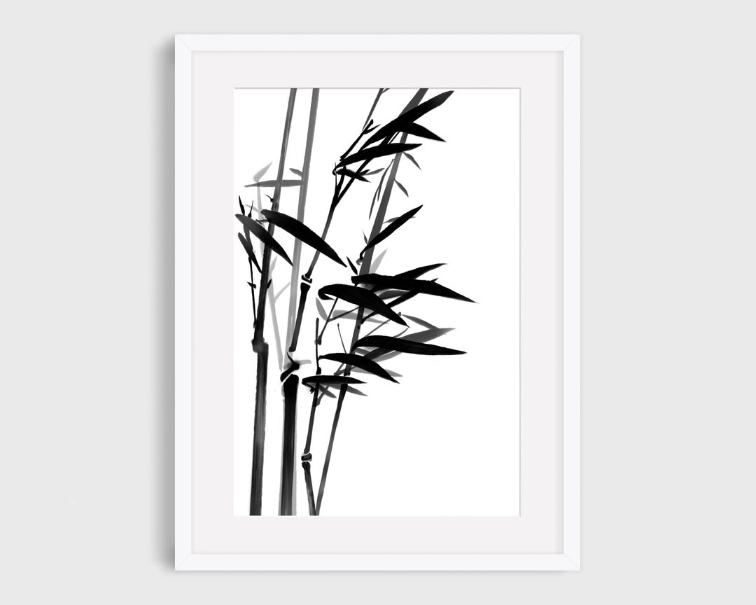 Bamboo Wall Art Korean Wall Art Botany Print Korean Home Etsy