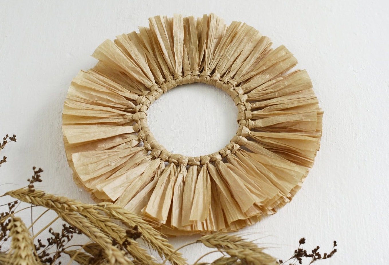 Boho wall plates to choose from Beige wall baskets set of 3 Etsy