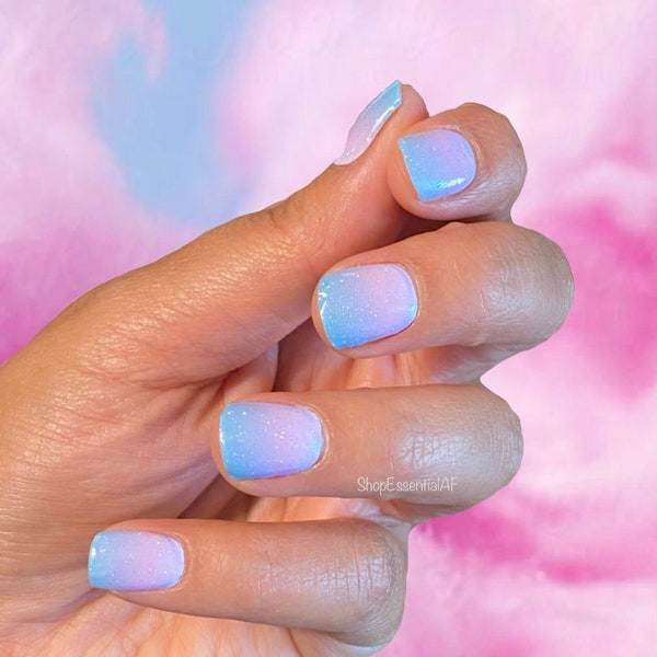 Cotton Candy Skies - Glitter / Nail Wraps / Ombre Nails / Ombre