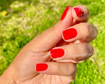 Rouge Uni / Protège-ongles / Bandes d'ongles / Stickers pour les ongles