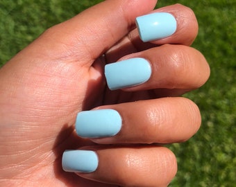 Light Blue Nails Etsy Light Blue Nails Etsy