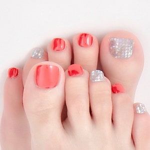 Red Sparkle Toes / ToeNail Wraps