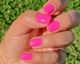 Neon Pink Nail Strips, Neon Pink Nails, Nail Wraps, Pink Nail wraps, Nail Strips, Nail Decals, Nail Designs, Nail Accessories, Neon Nails