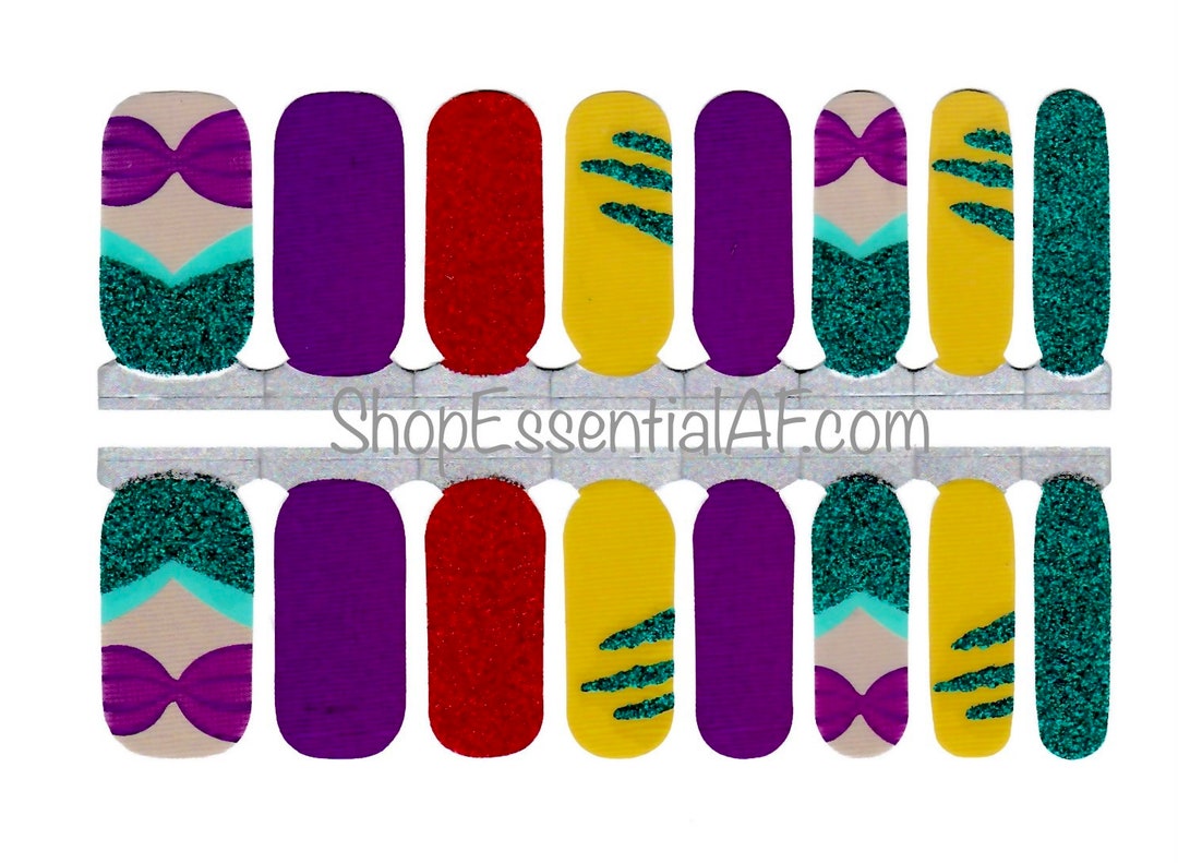 Mermaid Princess / Nail Wraps / Nail Strips / Nail Stickers / Nail