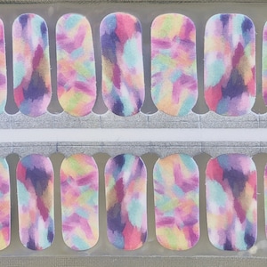 Pastel Paint Strokes / Nail Wraps / Nail Strips / Nail Stickers
