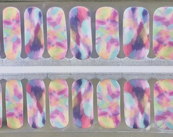 Traits de peinture pastel / Enveloppements d'ongles / Bandes d'ongles / Autocollants d'ongles