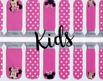 Pink Dots Kids / Nail Wraps / Nail Strips