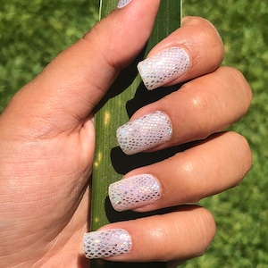 Diamond Python Iridescent Nail Wraps, Nail Strips, Nail Stickers, Nail Accessories, Nail Designs, Nail Art, Nail Decals, Snake Print Nails