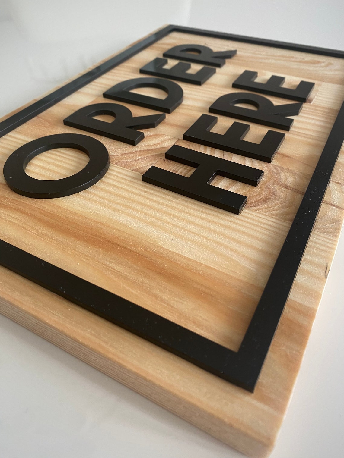 Order Here Pick up Here Rectangular Wooden Sign Sign Set - Etsy