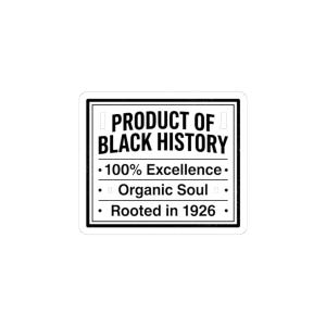 Product Of Black History  sticker | budget humor kiss-cut sticker
