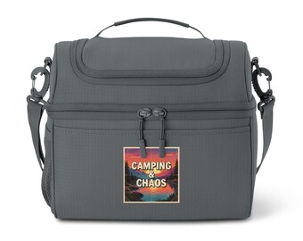 Bolsa térmica Camping & Chaos / Parche de camping con puesta de sol retro