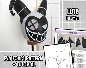 Lute Helmet - Cosplay Foam Pattern + Tutorial book! (PDF)