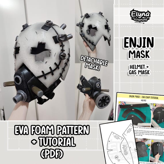 Gachiakuta Enjin Mask Cosplay EVA Foam PATTERN + Tutorial (DIGITAL)