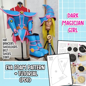 Dark Magician Girl Cosplay Foam Pattern + Tutorial Book (PDF)