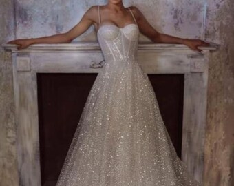 glitter wedding dress