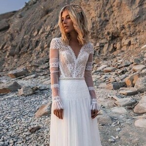 long casual wedding dresses