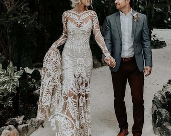 etsy wedding dresses boho