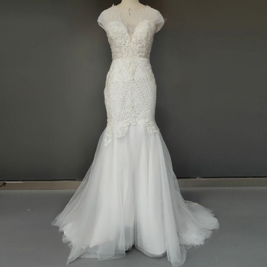 Boho Wedding Dress Lace Bridal Dress Bohemian Mermaid | Etsy