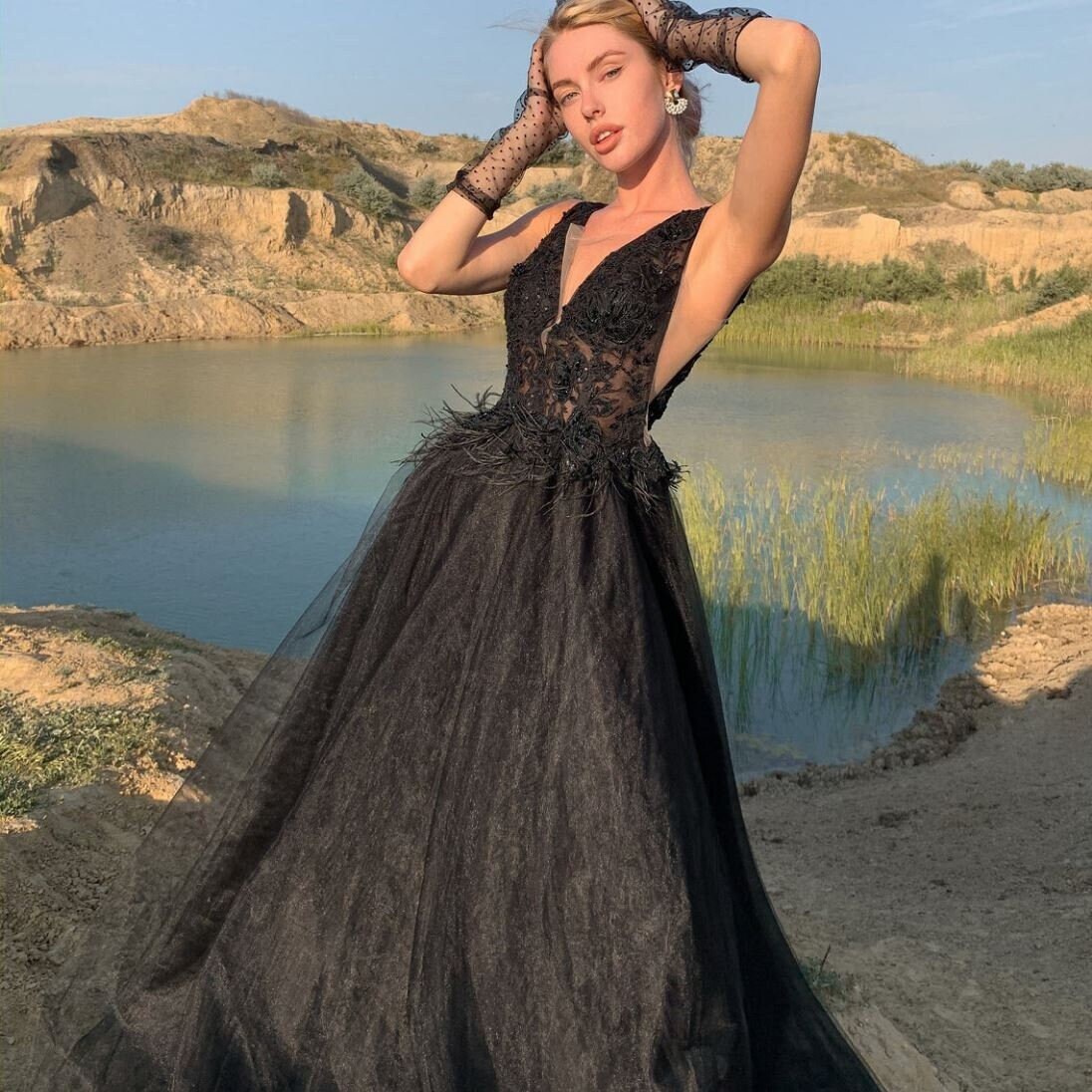 Abito da sposa nero abito nero abito da sposa nero gotico | Etsy Italia