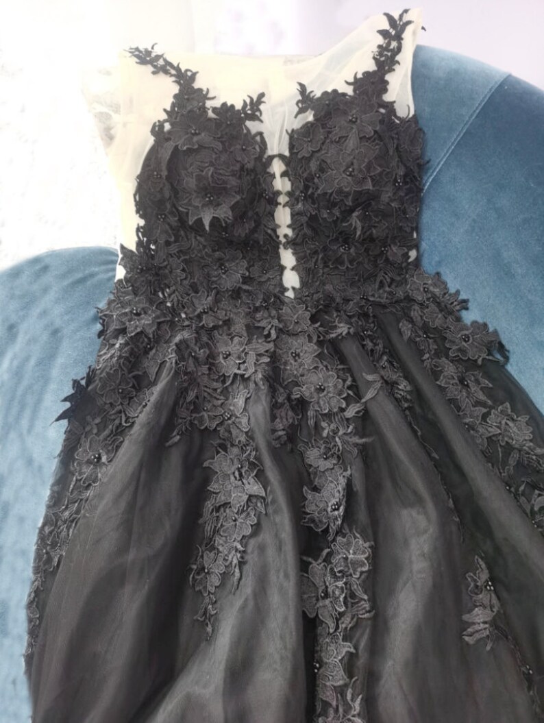 Black Wedding Dress Black Dress Gothic Black Wedding Dress Etsy