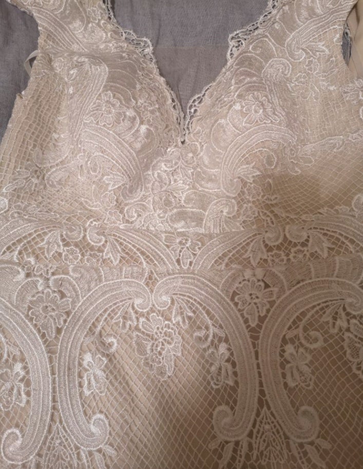 Boho Wedding Dress Lace Bridal Dress Bohemian Bridal Gown | Etsy UK