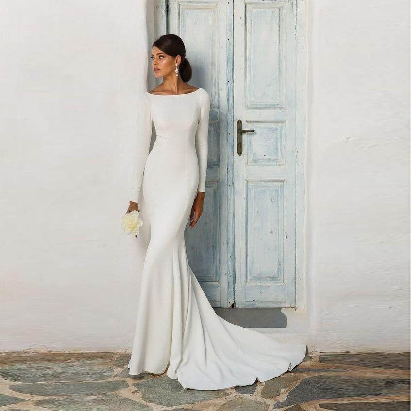 Satin Wedding Dress Mermaid Wedding 