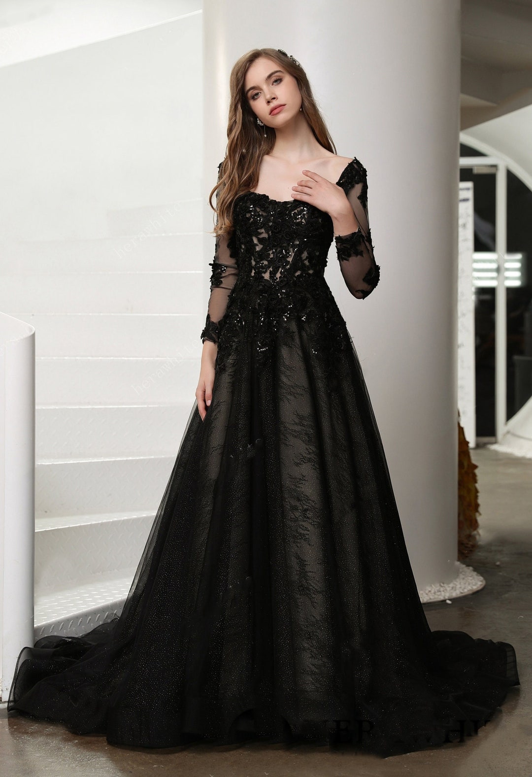 beautiful black gown