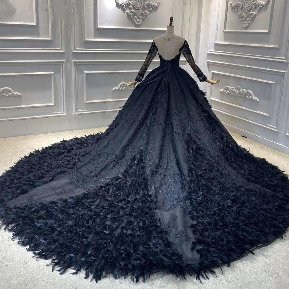 Black Wedding Dress Gothic Wedding Dress Lace Bridal Dress - Etsy