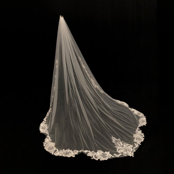 ORIGINAL 1920's ART DECO ANTIQUE BRUSSELS LACE WEDDING VEIL Antique