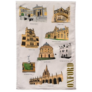 Oxford Landmarks Tea Towel - Dish Towel - Bridge of Sighs - Britain Gifts